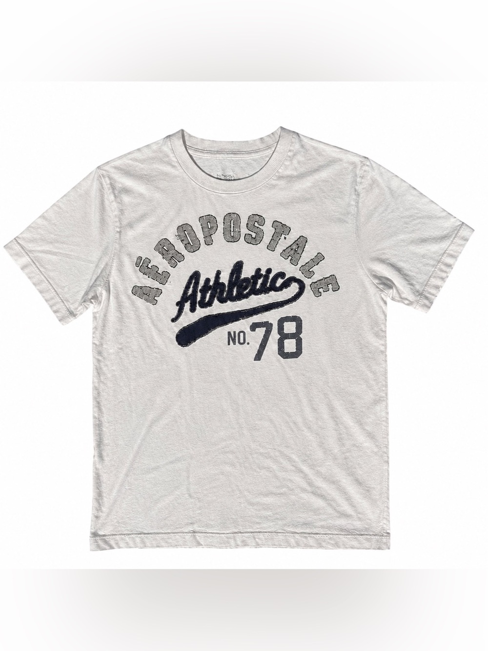 Aeropostale Athletics 78 Distressed Appliqué Graphic Tee Men’s XS Y2K 2000s
